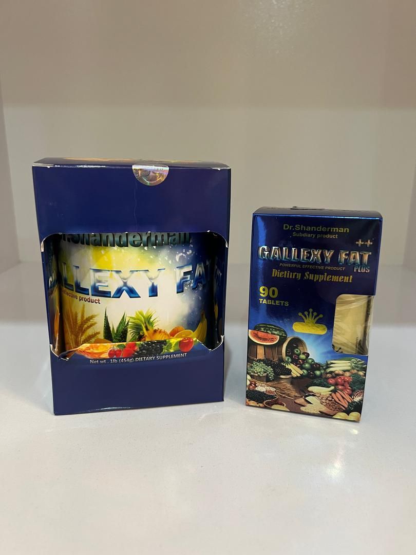 پکیج‌ چاقی پودر و قرص GALLEXY آبی اورجینال